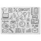 image 1 of Business doodles (Rug) White | Medium: 80x150cm