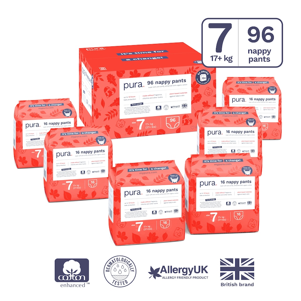 image 1 of Pura Soft & Sensitive Nappy Pants Size 7, 96ct