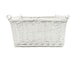 image 4 of Kitchen Log Fireplace Wicker Storage Basket With Handles Xmas Empty Hamper Basket White Large 45 x 35 x 20 cm | White | White