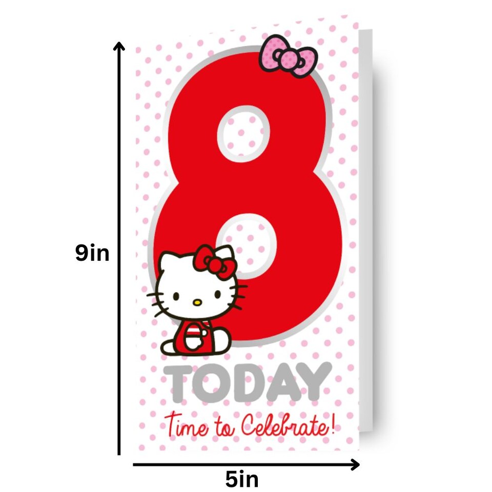 image 1 of Hello Kitty Age 8 Birthday Card