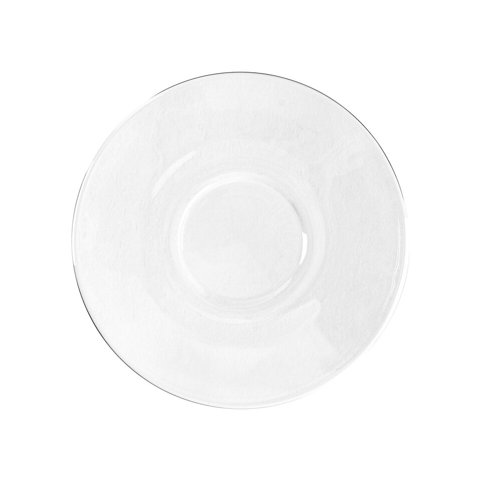 image 1 of Bormioli Rocco Bar Glass Cappuccino Saucers - 14cm - Pack of 6 | Clear | Clear