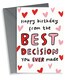 image 1 of Cheeky Heart Filled Birthday Card For Partner