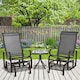 image 2 of Outsunny 3 Pcs Rocking Chair Gliding Chair Set w/ Table for Patio Garden Brown