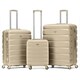 image 1 of Flight Knight Suitcase Set, Large Suitcase, Extra Large Suitcase, Cabin Suitcase 55x40x20cm - 60+ Airlines Approved - EasyJet, Jet2, Ryanair Priority Carry On Cream | Champagne | Large