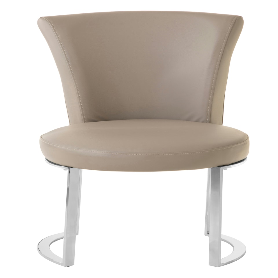 image 1 of Interiors by Premier Grey Faux Leather Dining Chair, Easy to Care faux leather dining chair, Sturdy Bedroom & Lounge Chair