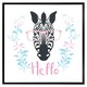 image 2 of Hello zebra (Picture Frame) White | S