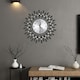 image 2 of Living and Home 3D Silent Drop-Shape Metal Wall Clock with Crystal | Multi