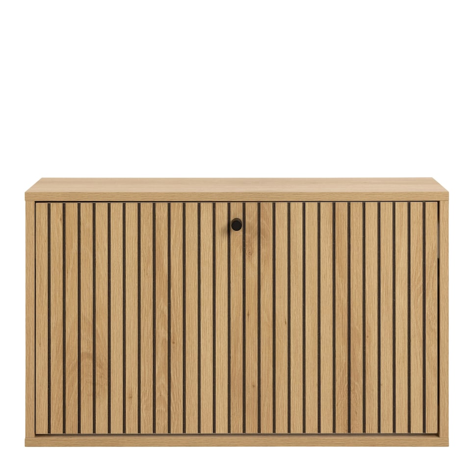 image 1 of Albany Shoe Cabinet 1 Flip Down Door In Oak