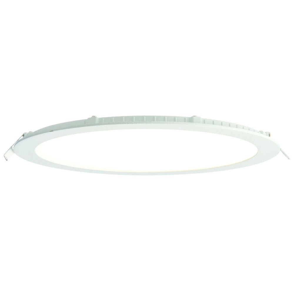 Loops Ultra Slim Round Flush Ceiling Light 24W Cool White LED 4000k Corridor Lamp