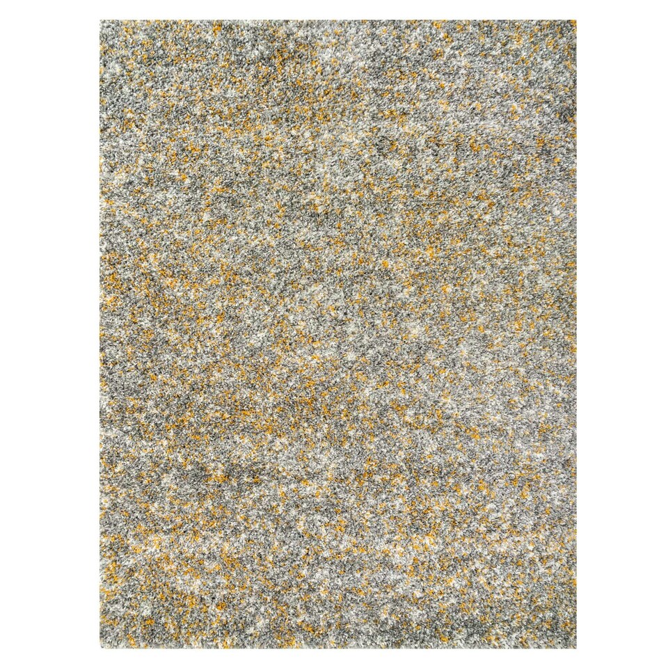 image 1 of KUKOON Yellow Ochre Mottled Shaggy Living Room Area Rug 60cm x 110cm