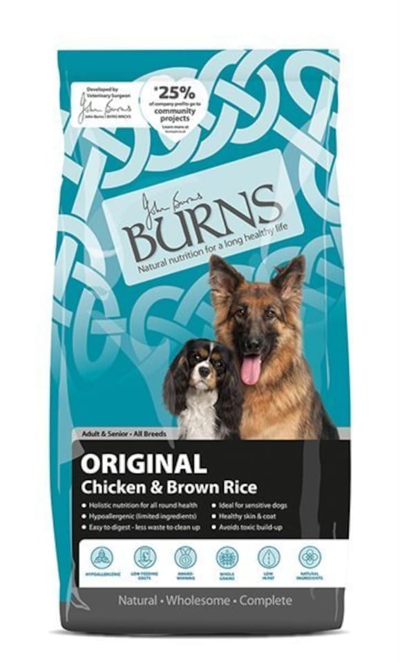 image 1 of Burns Original Chicken & Brown Rice Adult & Senior Dry Dog Food - 2 x 12 kg (24 kg) | Multi | 2 x 12kg | 2