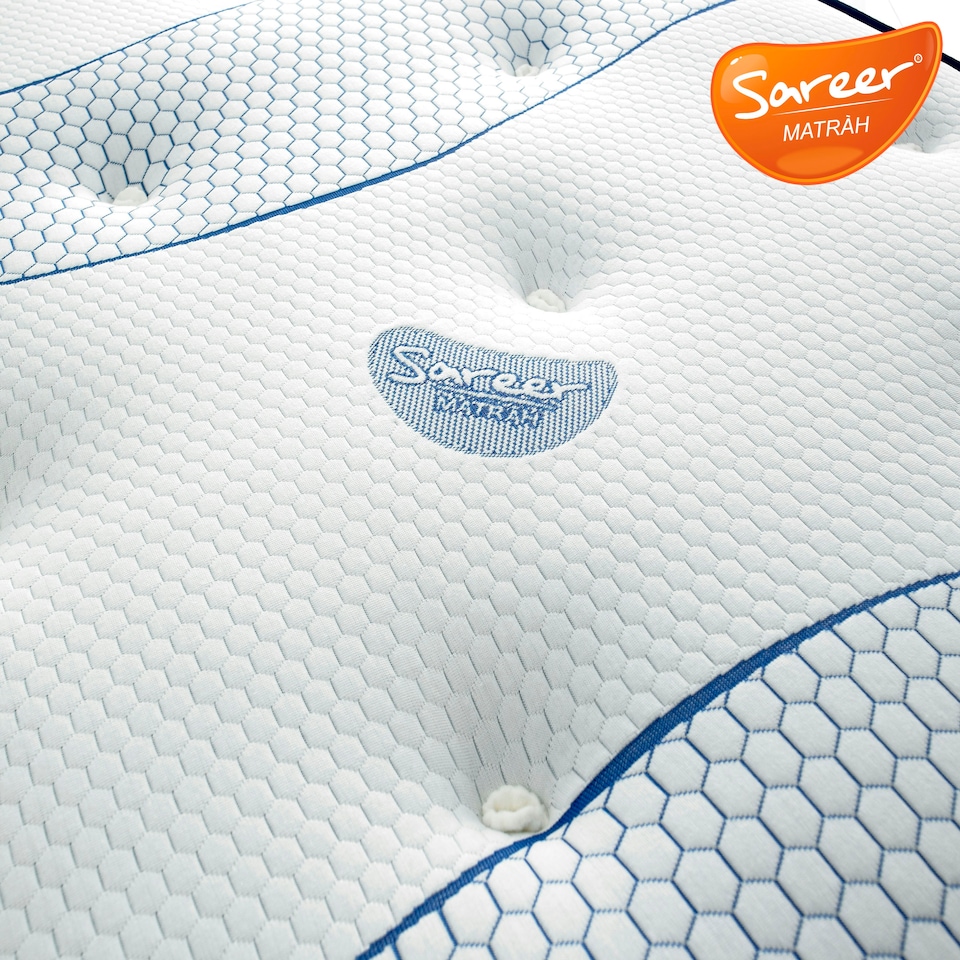 image 1 of Sareer Cool Blue Memory Foam Open Coil Mattress 3FT White | Single