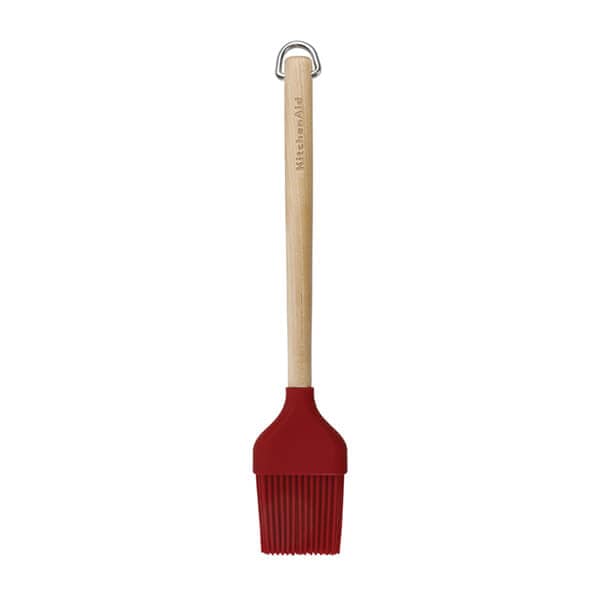 Kitchenaid - Birchwood Pastry Brush With Silicone Head Red
