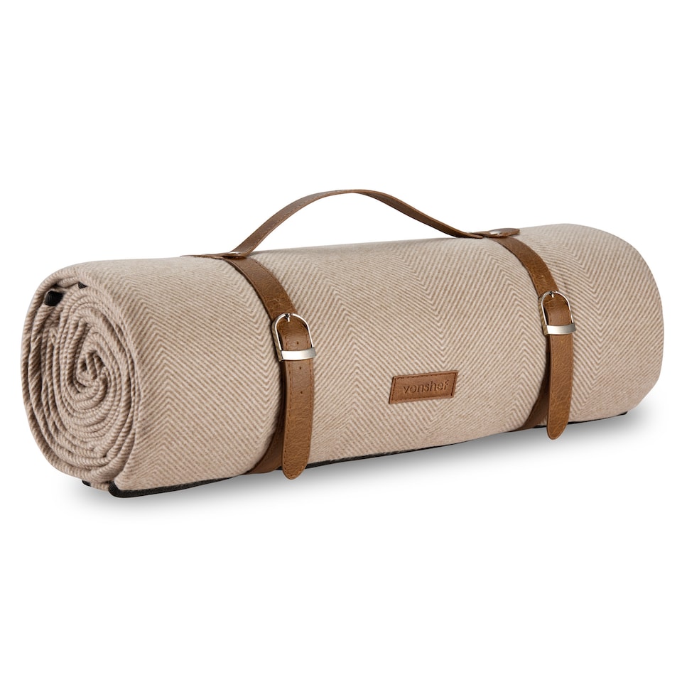 image 1 of Vonshef Picnic Blanket - Herringbone Outdoor Rug - 200x220cm