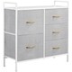image 1 of Yaheetech 5-Drawer Storage Tower with Metal Frame Light Grey Grey | Light Grey