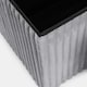 image 5 of OHS Soft Fleece Ribbed Long Rectangle Foldable Footstool Seat Storage Organiser Ottoman Grey