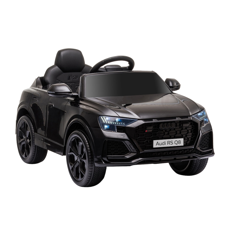 image 1 of HOMCOM Audi RS Q8 Licensed Electric Car for Kids, 6V Kids' Electric Ride on with Remote Control, 7Ah Big Battery, Lights Bluetooth, Music USB, for 3-5 Years Old, Black