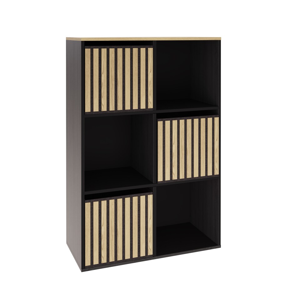 image 1 of Kube 2x3 Shelf Storage Cube | Multi | Oak