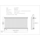 image 3 of Alpha - White Column Electric Radiator H600mm x W1164mm 2 Column 1200w Thermostatic WIFI