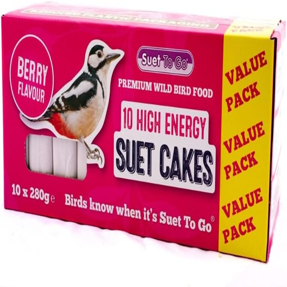 image 1 of Suet To Go Berry Suet Block Wild Bird Treat, 10 x 300 g,Packaging may vary