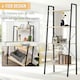 image 3 of HOMCOM 4-Tier Minimalistic Ladder Shelf Unit Steel Frame Display Storage Oak