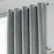 image 3 of Hampton Grey Velvet Curtains 90 x 108 inch (229 x 274 cm) 100% Blackout Eyelet Thermal Noise Reducing Curtains for Bedroom and Living Room