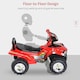 image 4 of HOMCOM Kids Ride On Quads Boys Girls LED Lights Horn Music Toys 4 Wheels Red