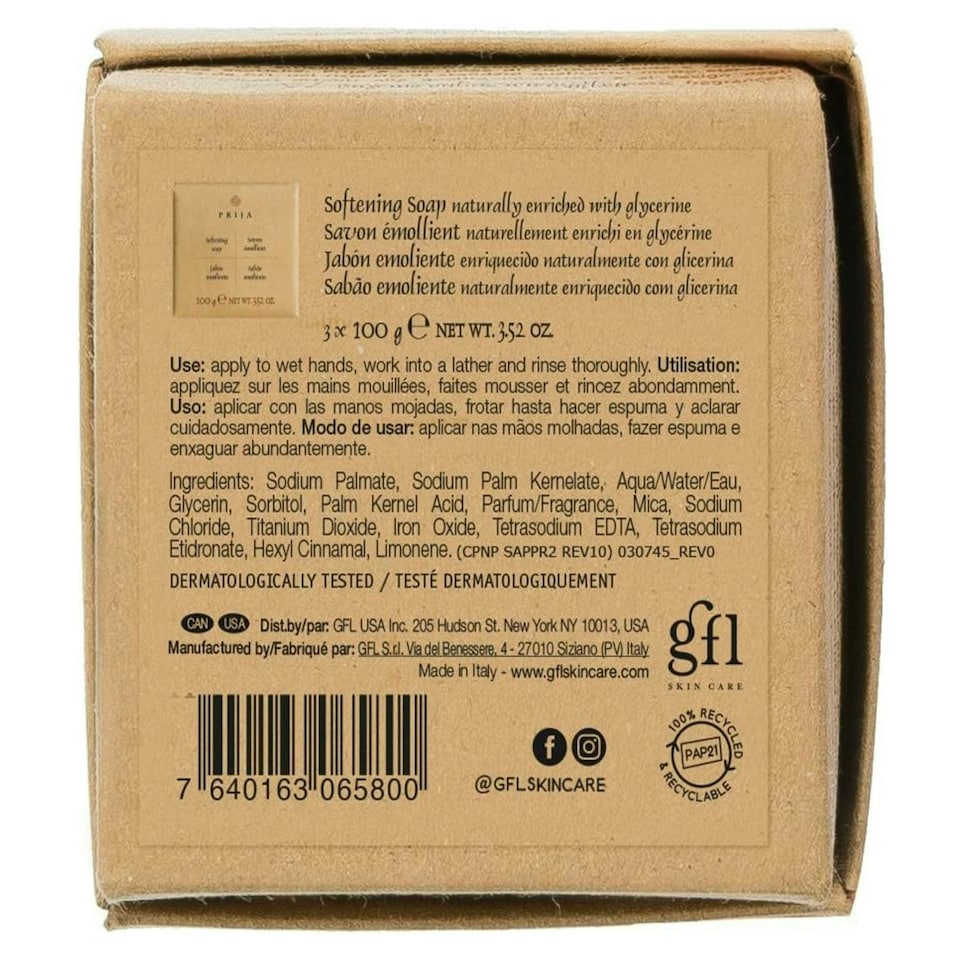 image 1 of Prija Softening Vegetable Soap Gift Pack 3 x 100g