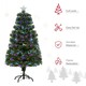 image 4 of HOMCOM 4FT Multicoloured Artificial Christmas Tree w/ Pre-Lit Modes Metal Stand