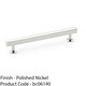 image 2 of Straight Square Bar Pull Handle Polished Nickel 160mm Centres SOLID BRASS Drawer