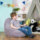 image 2 of icon Dalton Kids Beanbag Corduroy Purple Set of 2 Purple