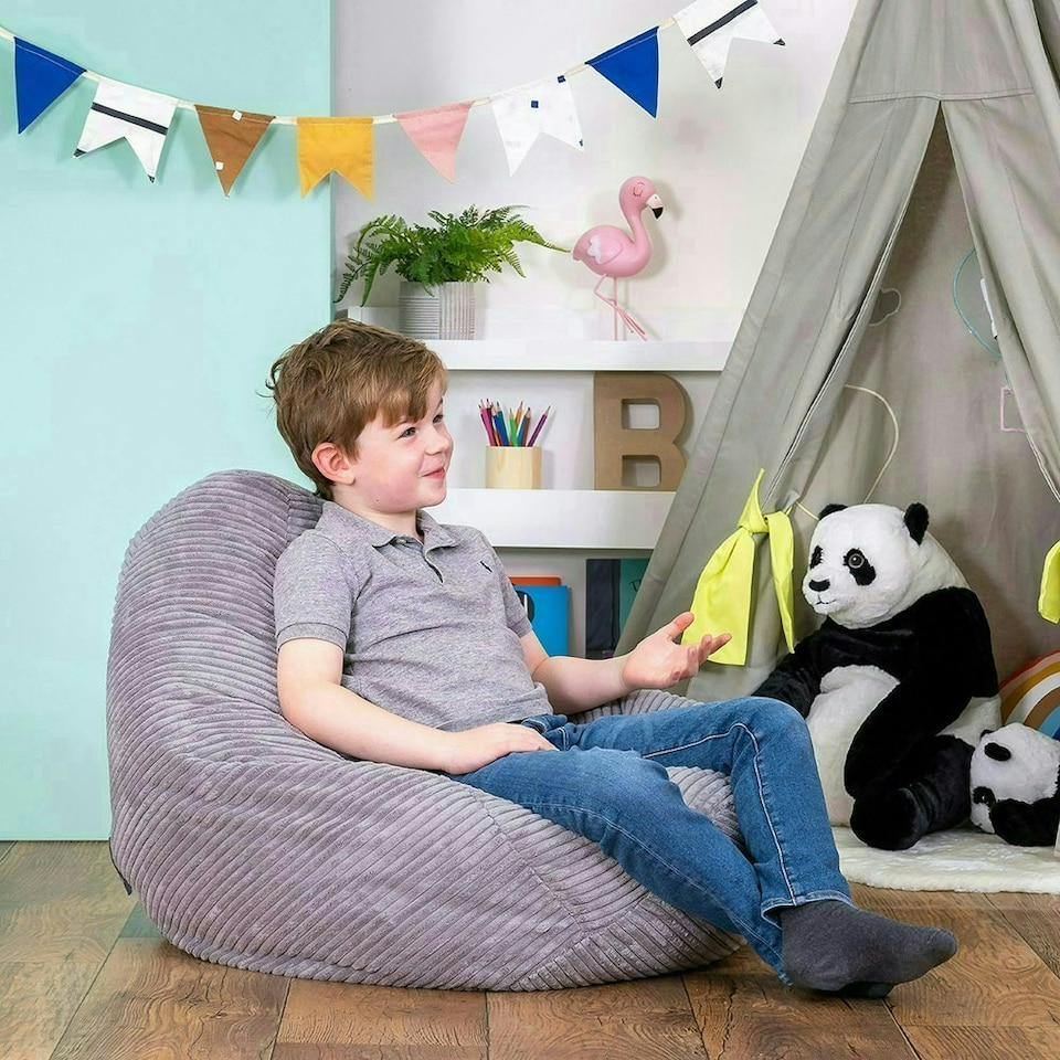image 1 of icon Dalton Kids Beanbag Corduroy Purple Set of 2 Purple