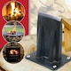 image 4 of SPARES2GO Kindling Splitter Log Wedge Heavy Duty Wood Splitting Firewood Timber Mounted Chisel (Large)