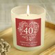 image 1 of Personalised 40th Ruby Wedding Anniversary Candle Jar Clear | One Size