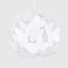 ValueLights Pair Of Modern White Butterfly Girl's Ceiling Pendant Lamp Shades