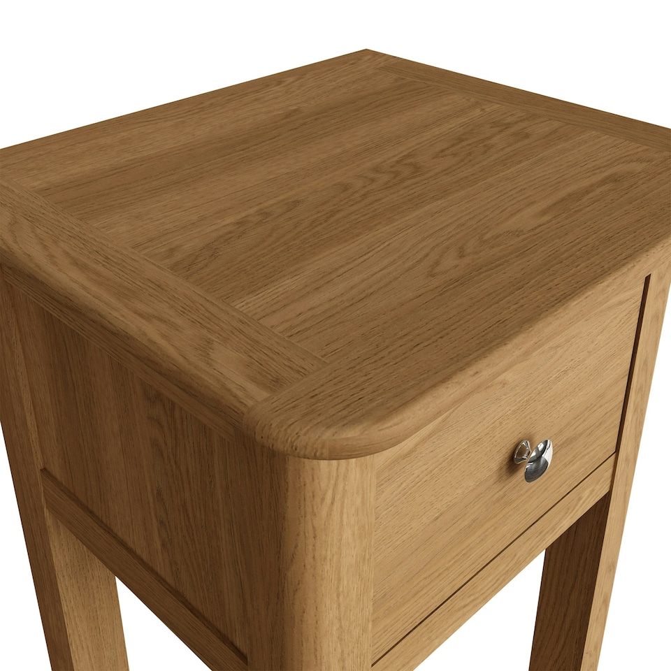 image 1 of Newark Ash 1 Drawer Telephone Table Brown