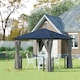 image 2 of Outsunny 3x3(m) Hardtop Gazebo with Polycarbonate Roof, Netting and Curtains