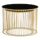 image 5 of Avento Set Of Two Black And Gold Side Tables Gold