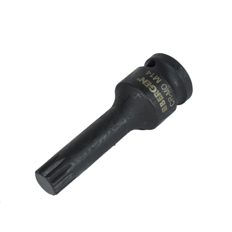 image 1 of M14 x 78mm Impacted Impact Extra Long Spline Bit 1/2" Drive Male Socket