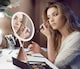 image 2 of HD Illuminated Makeup Mirror with compact magnifying mirror