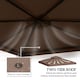 image 3 of Outsunny 3 x 3m Gazebo Canopy Replacement Cover 2Tier Roof Top Spare Part Coffee TOP COVER ONLY