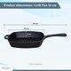 image 2 of Buckingham Pre-Seasoned Cast Iron Square Grill Skillet Pan  26 cm