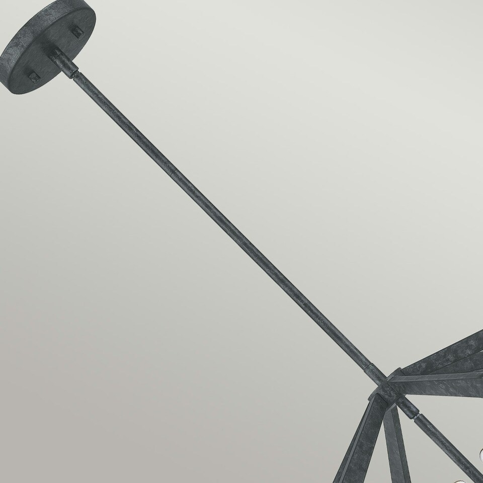 image 1 of Quoizel Vanguard Wire Frame Pendant Ceiling Light Old Black
