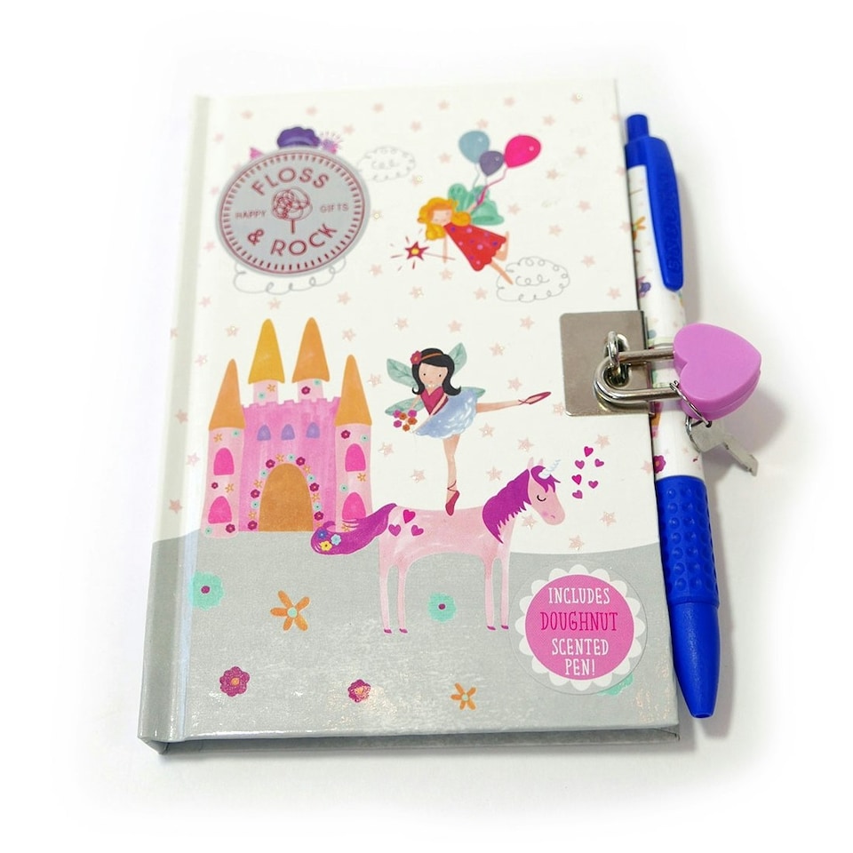 image 1 of Floss & Rock Children's Lockable Secret Diary Notebook -  Unicorn Fairy