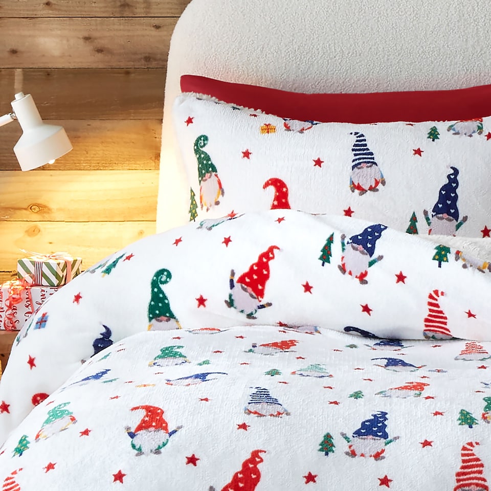image 1 of Fusion Festive Gonks Duvet Cover Set Red