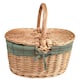 image 5 of Light Steamed Oval Lidded Wicker Basket with Lining Cream | Cream | One Size