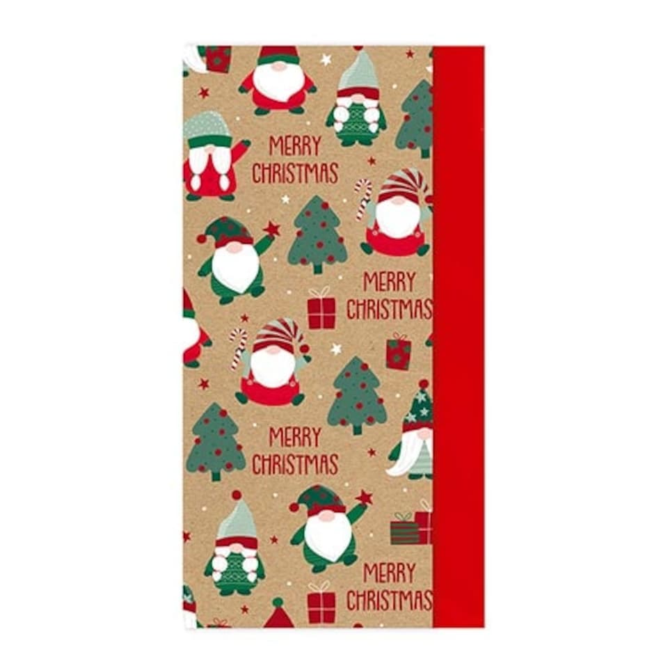 Merry Christmas Gonk Tissue Gift Paper - Pack of 8