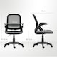image 7 of HOMCOM Ergonomic Swivel Computer Chair with Flip-up Armrests, Black Black