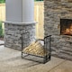 image 2 of HOMCOM Vintage Style Powder Coated Steel Firewood Log Rack Holder