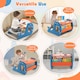 image 3 of COSTWAY 4 in 1 Convertible Kids Activity Table Toddler Easel w/Whiteboard